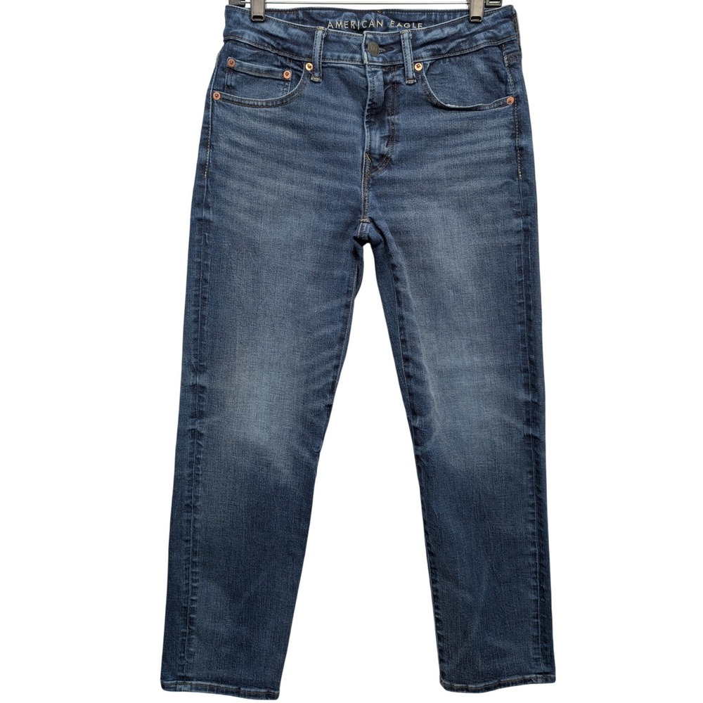 American Eagle Athletic Straight Jeans Mens 28x30 Blue Airflex+ Medium Wash
